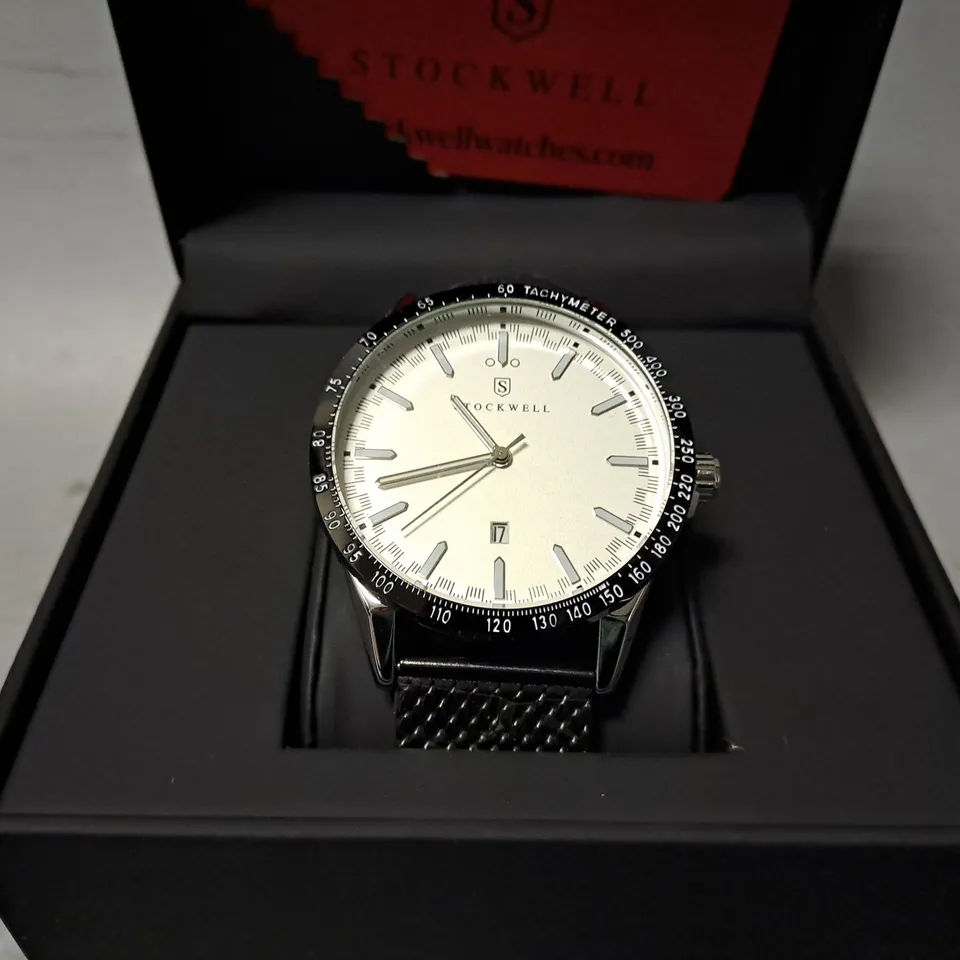 STOCKWELL ST470 WATCH – LIMITED EDITION MOTOR SPORTS MODEL – DATE FEATURE - STAINLESS STEEL STRAP