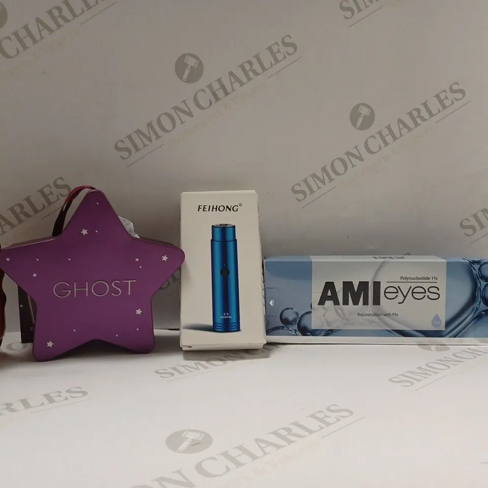 BOX OF APPROX 20 ASSORTED HEALTH AND BEAUTY ITEMS TO INCLUDE - AMI EYES POLYNUCLEOTIDE - GARNIER AMBRE SOLAIRE IDEAL BRONZE 30 - AYURVEIDA 3 IN 1 SERUM ECT