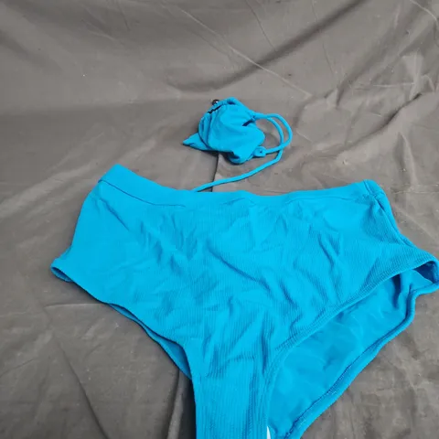 SNUG WOMEN'S BLUE BIKINI BOTTOM – TWISTED RIB FABRIC SIZE NOT LISTED