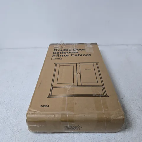 TAYLOR & BROWN DOUBLE DOOR BATHROOM MIRROR CABINET β WHITE