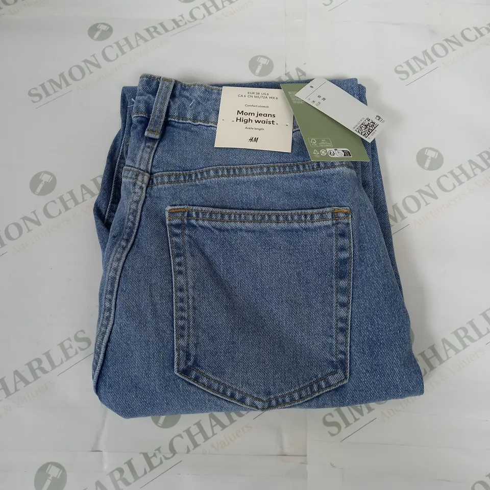 H&M MOM JEANS HIGH WAIST ANKLE LENGTH - EUR 38