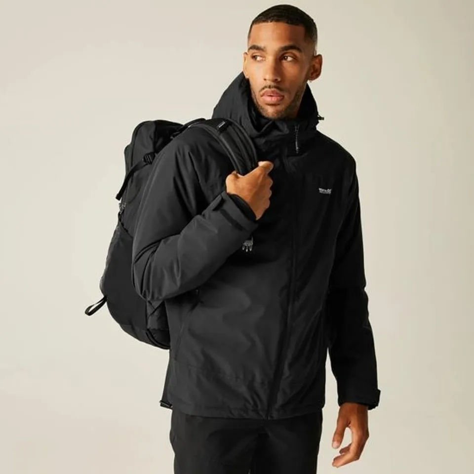 BRAND NEW REGATTA MEN'S FRELTON WATERPROOF JACKET | BLACK MEDIUM
