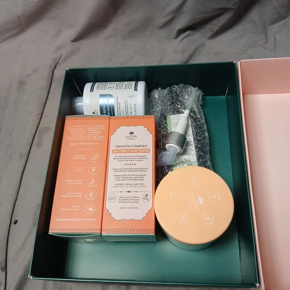 NATURE SPELL GROWTH COMPLEX SALT FREE CONDITIONER GIFT SET – 2 X BOXES WITH SERUM AND CREAM JAR