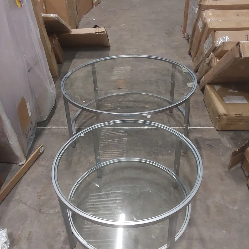 SOFIA GLASS COFFEE NEST OF TABLES