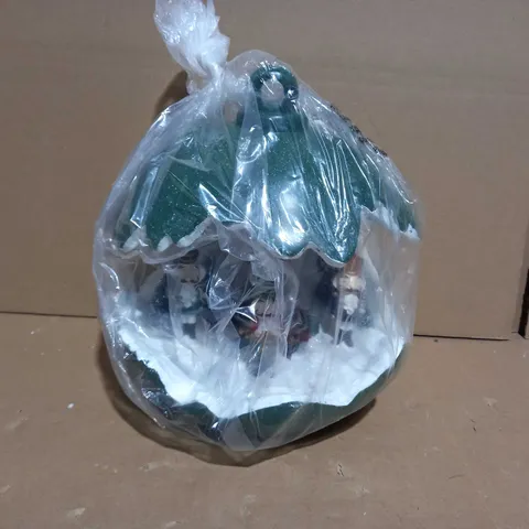 SANTAS EXPRESS PRE-LIT SPHERE WITH CHRISTMAS CHARACTER SCENE