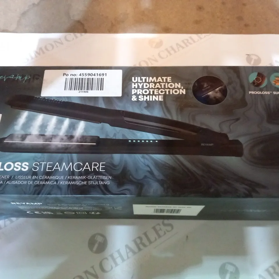 BOXED REVAMP PROGLOSS STEAMCARE CERAMIC STRAIGHTENER ST-1600-EU