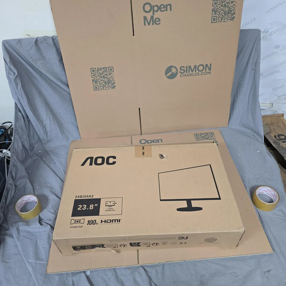 AOC 24B3HA2 23.8-INCH LCD MONITOR – HDMI & POWER CABLES INCLUDED