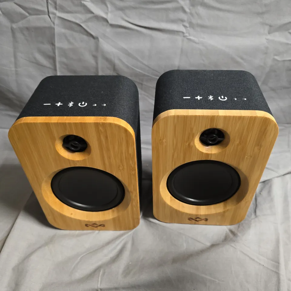 HOUSE OF MARLEY GET TOGETHER DUO WIRELESS BLUETOOTH SPEAKERS – WOOD (PAIR)