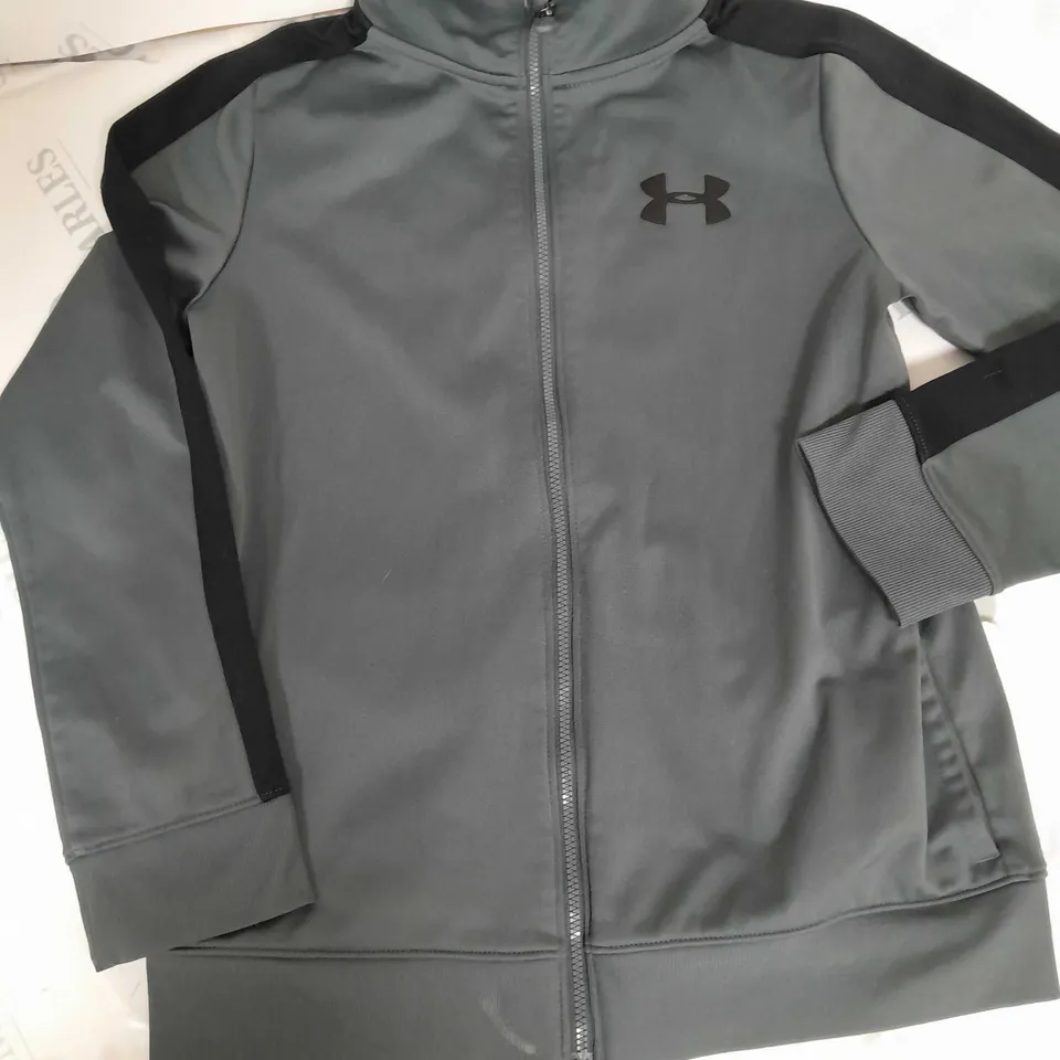 UNDER ARMOUR YOUTH GREY ZIP THROUGH TOP - YMD