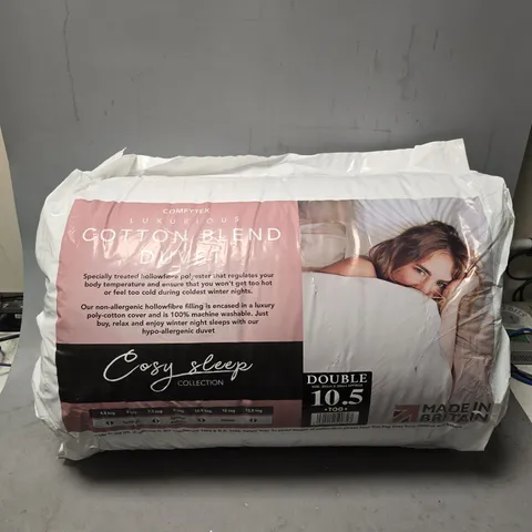 SEALED COMFYTEX COTTON BLEND DUVET DOUBLE 10.5 TOG