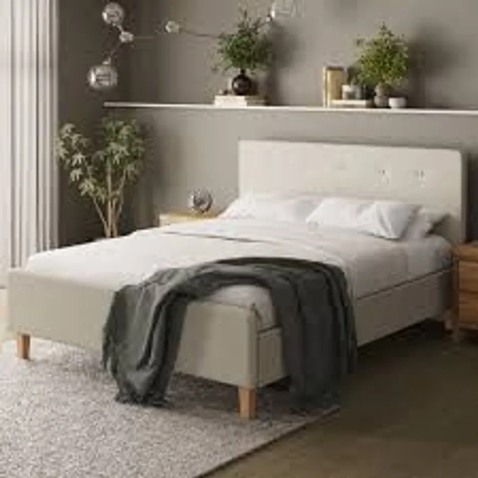BOXED GFW ASHBOURNE DOUBLE NATURAL BED FRAME (3 BOXES)
