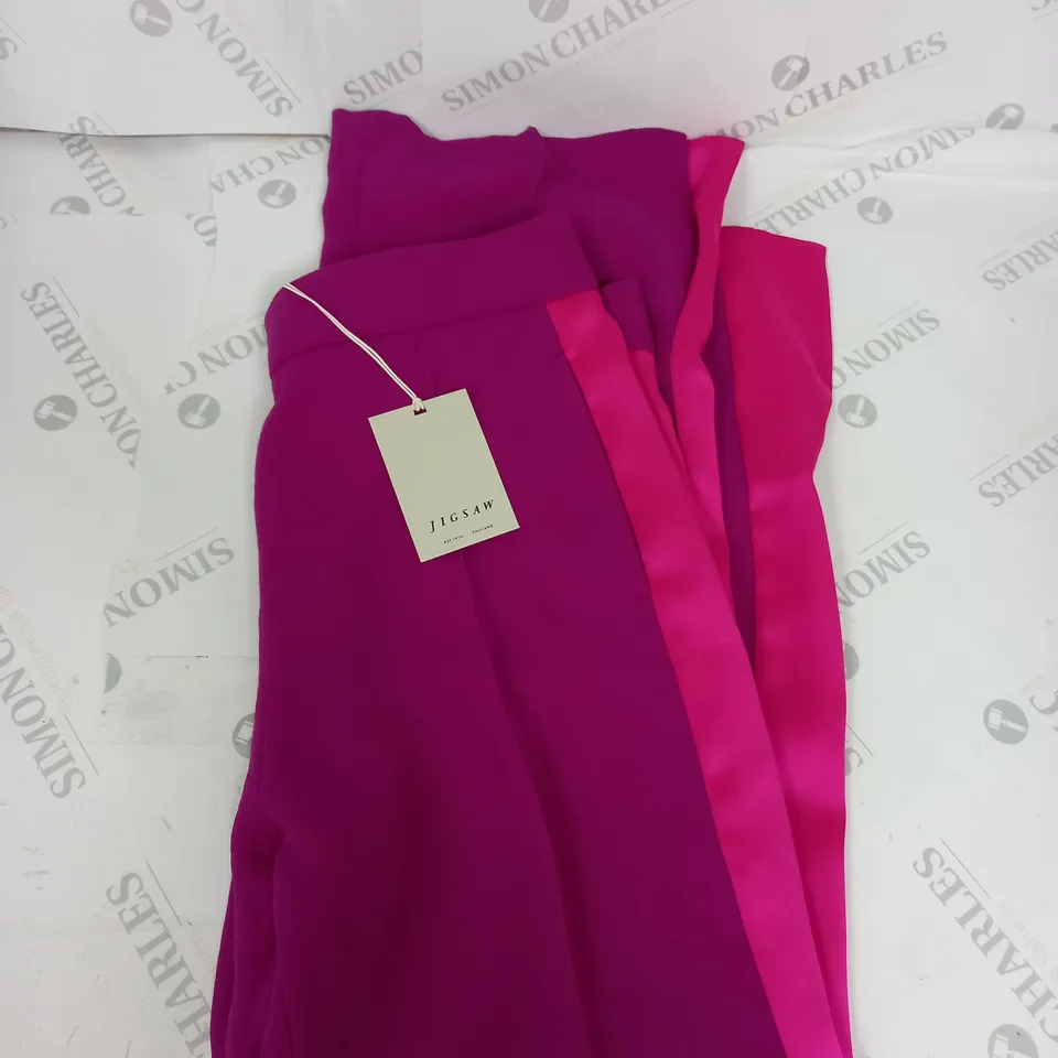JIGSAW SATIN TRIM TUXEDO TROUSERS SIZE 12