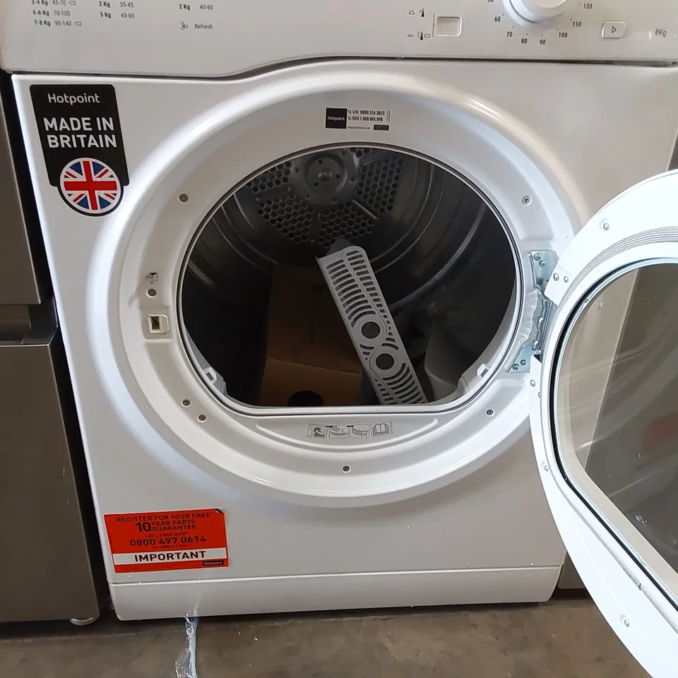 HOTPOINT H1D80WUK 8KG VENTED TUMBLE DRYER - WHITE - C RATED - UNPROCESSED RAW RETURN
