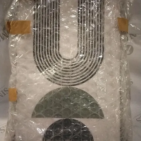 BAGGED BOHO GEOMETRIC SHAPES WALL ART - CANVAS FRAMED PRINT