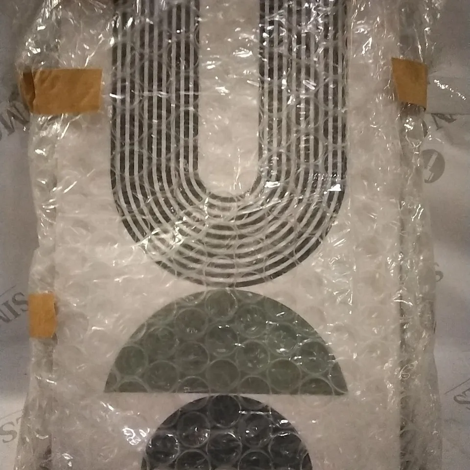 BAGGED BOHO GEOMETRIC SHAPES WALL ART - CANVAS FRAMED PRINT