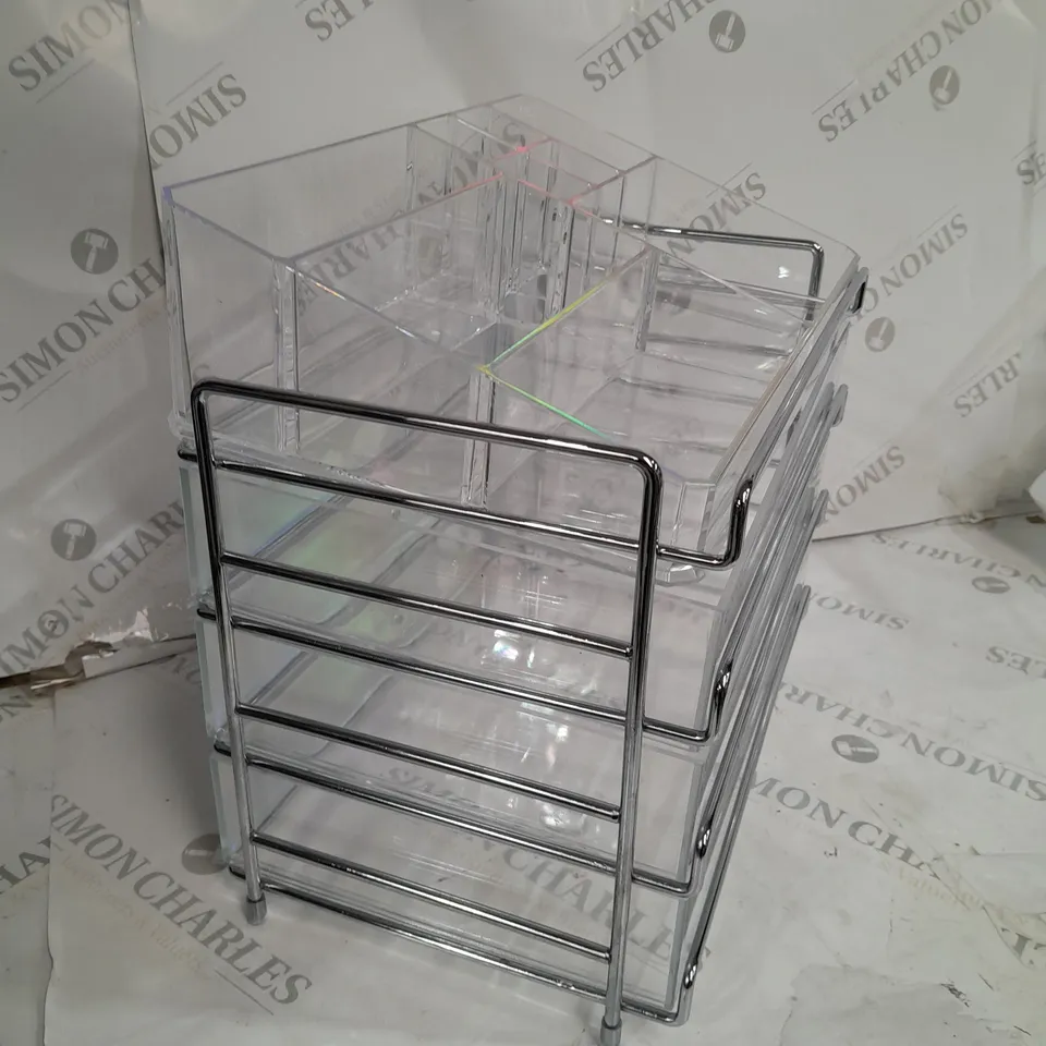 OUTLET TILI FRAMED ACRYLIC STORAGE DRAWER SET