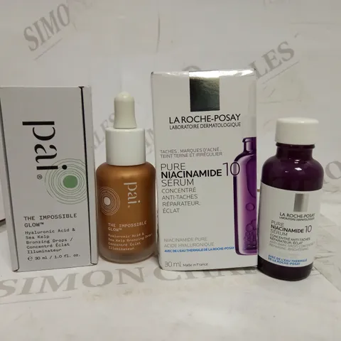 LA ROCHE-POSAY PURE NIACINAMIDE 10 SERUM 30ML + PAI THE IMPOSSIBLE GLOW HYALURONIC ACID & SEA KELP BRONZING DROPS 30ML