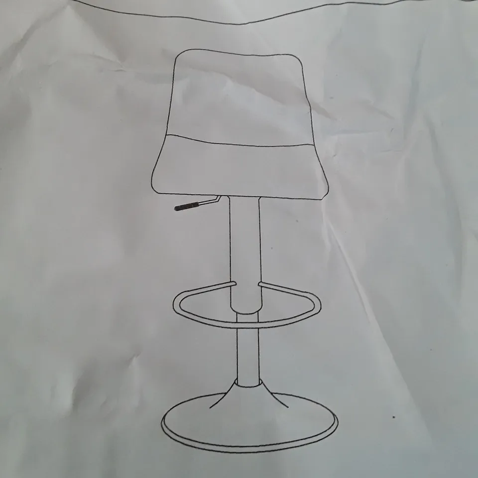 BOXED SET OF 2 BROWN FABRIC BARSTOOLS