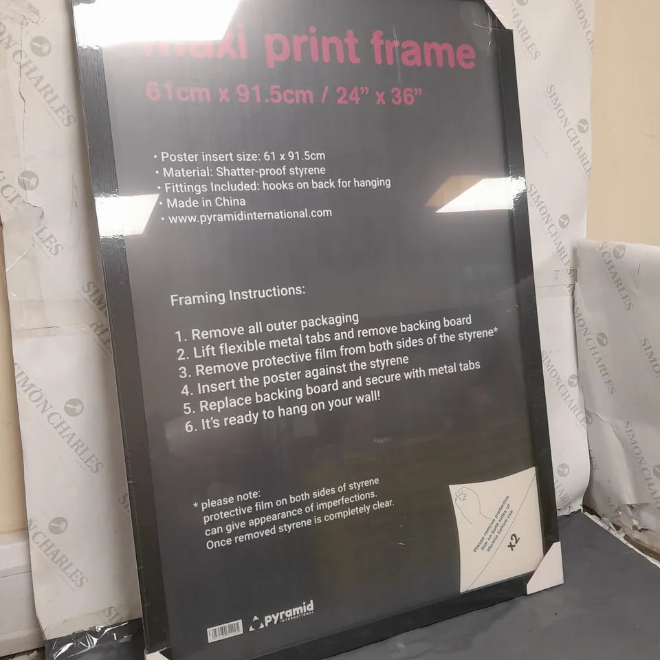 3 MAXI PRINT FRAMES (61x91.5cm) - COLLECTION ONLY