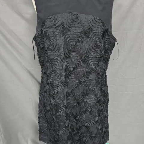COAST 3D TEXTURE MINI DRESS IN BLACK SIZE 18