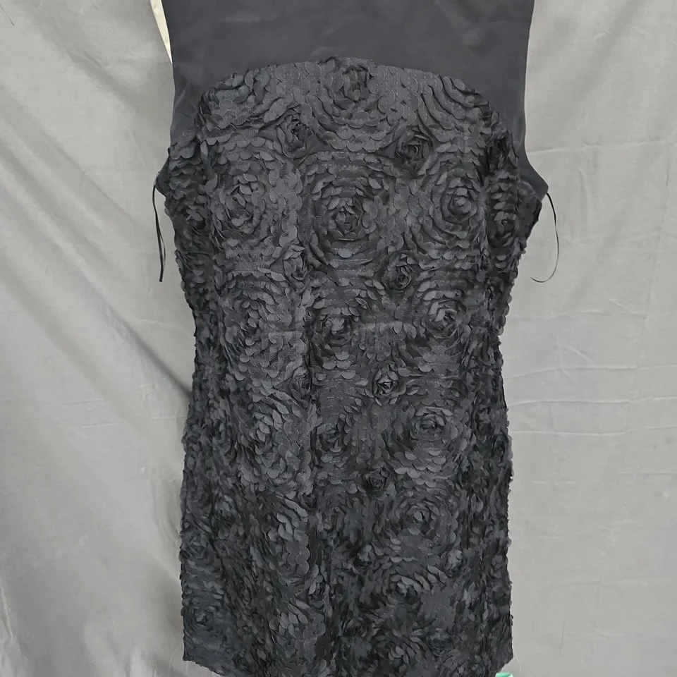 COAST 3D TEXTURE MINI DRESS IN BLACK SIZE 18