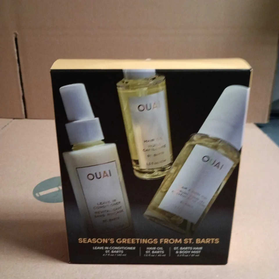 OUAI SEASON'S GREETINGS FROM ST. BARTS HAIRCARE GIFT SET – 3 X TRAVEL BOTTLES