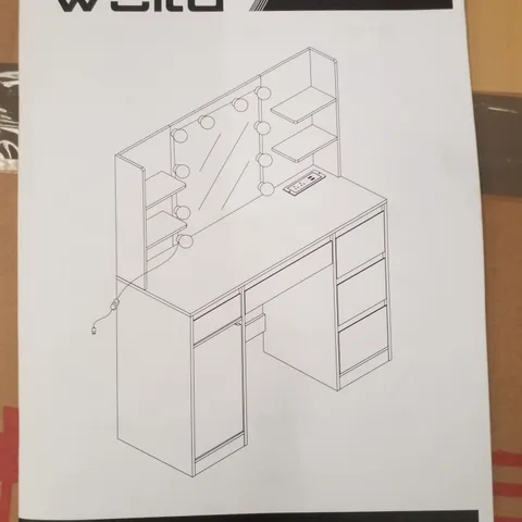 BOXED DRESSING TABLE WITH MIRROR (2 BOXES)