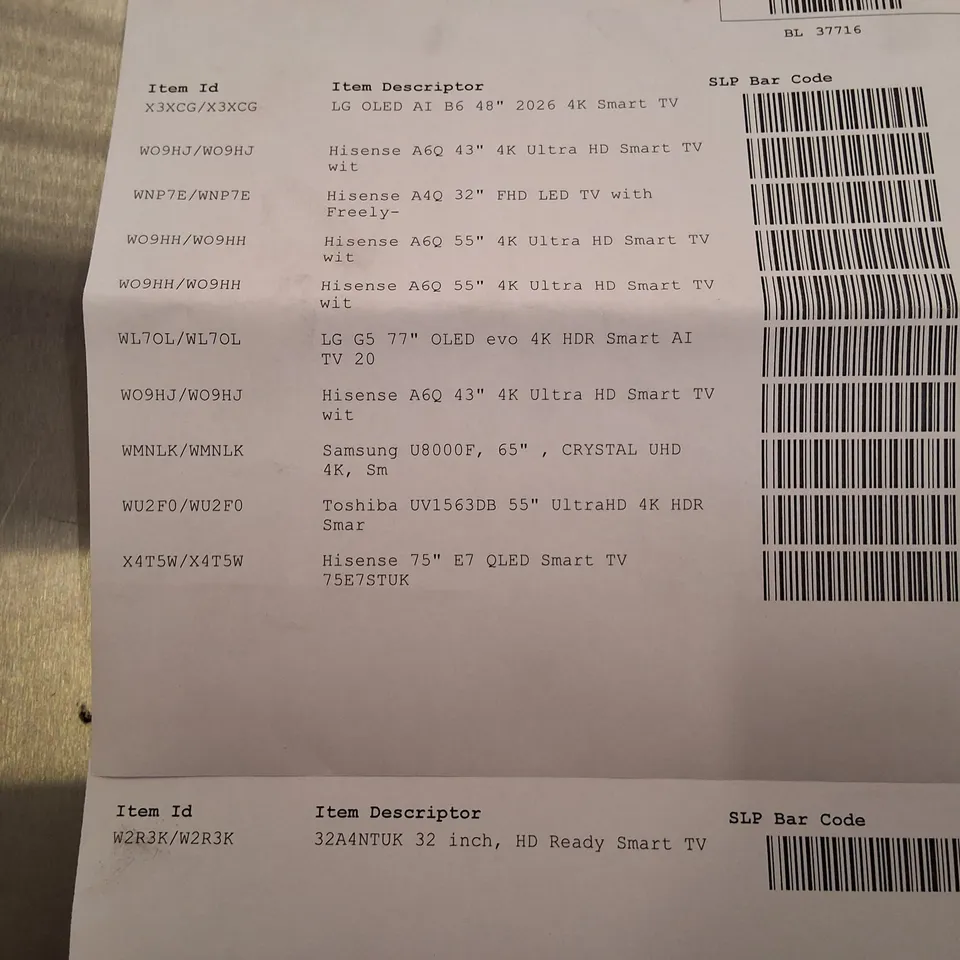 PALLET CONTAINING 11 ASSORTED DAMAGED TVS