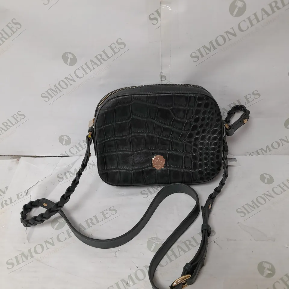 PAUL COSTELLOE DRESSAGE FOREST GREEN CROSSBODY ZIP BAG 