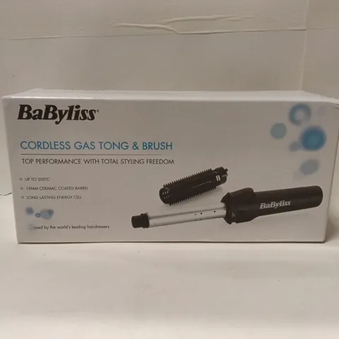 BABYLISS CORDLESS GAS TONG & BRUSH – HAIR STYLING TOOL (BOXED)