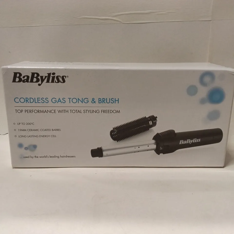 BABYLISS CORDLESS GAS TONG & BRUSH – HAIR STYLING TOOL (BOXED)