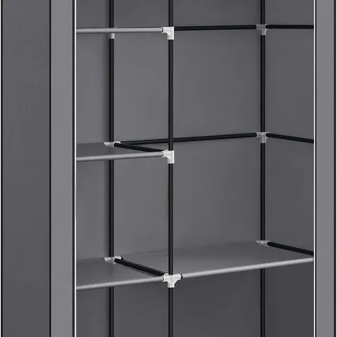 BOXED SONGMICS FABRIC WARDROBE, CLOTHES STORAGE ORGANISER, 6 SHELVES