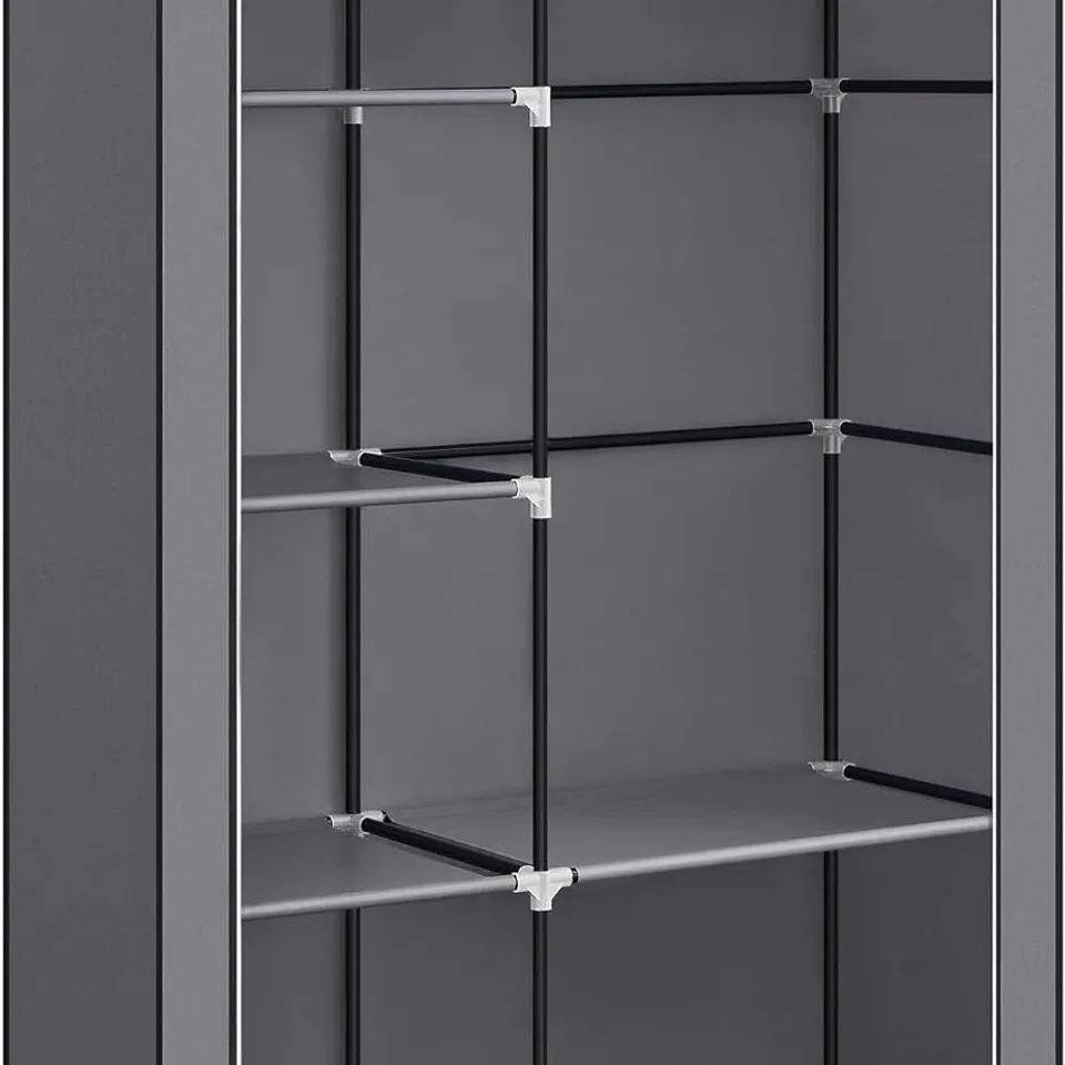 BOXED SONGMICS FABRIC WARDROBE, CLOTHES STORAGE ORGANISER, 6 SHELVES
