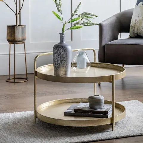 BOXED 3 LEG COFFEE TABLE WITH STORAGE