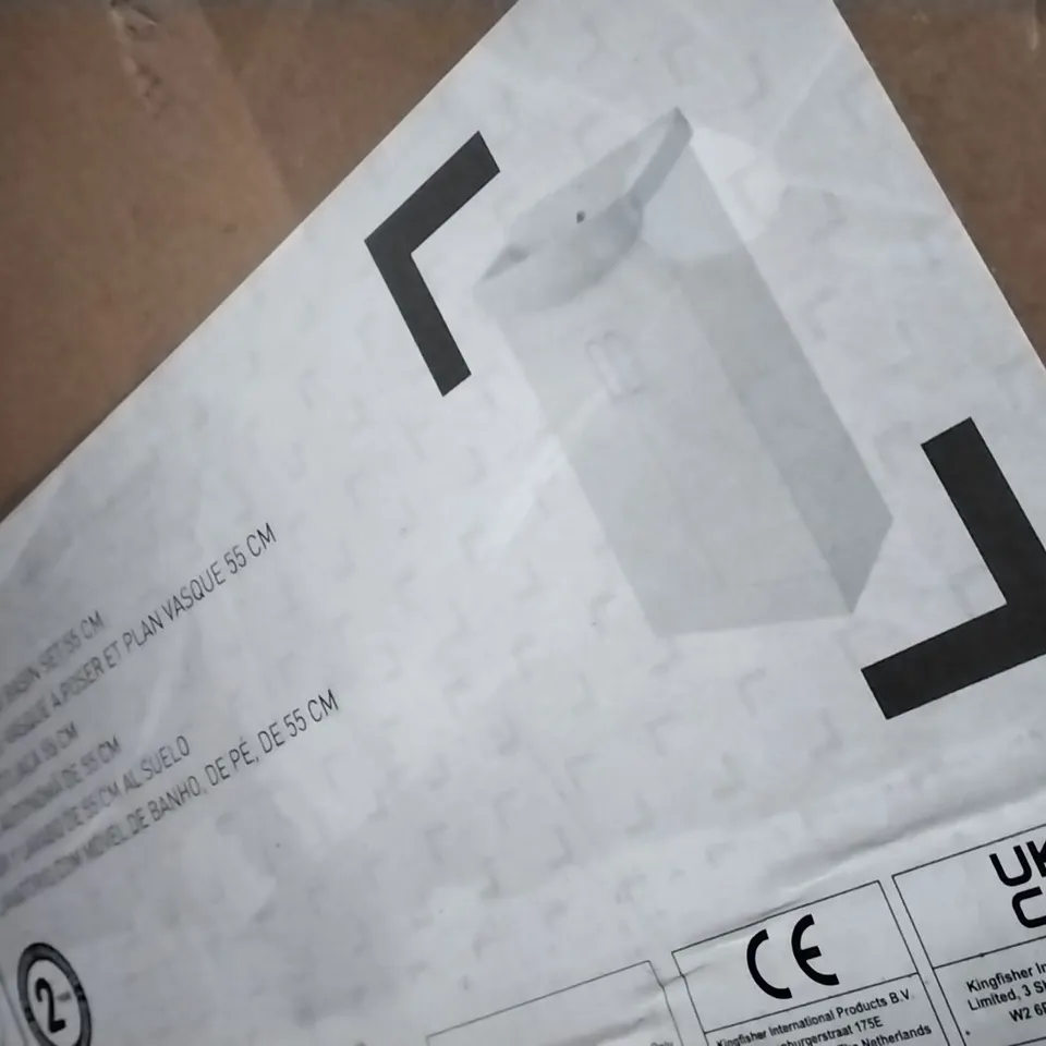 BOXED VELEKA FREE-STANDING VANITY AND BASIN SET 55CM