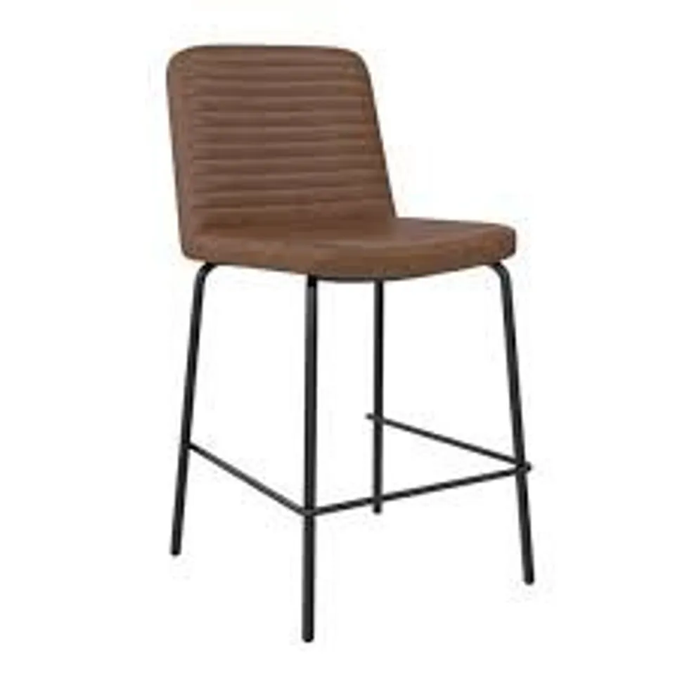 BOXED COREY COUNTER STOOL CAMEL FAUX LEATHER - BROWN (1 BOX)