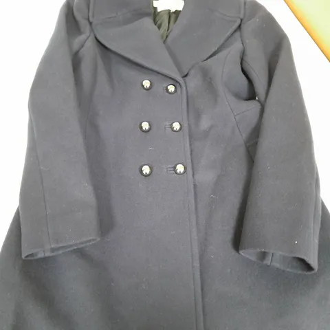 HOBBS LONDON NAVY TRENCH JACKET - UK 12