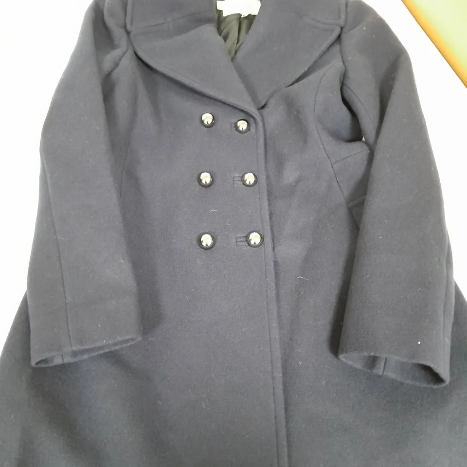 HOBBS LONDON NAVY TRENCH JACKET - UK 12