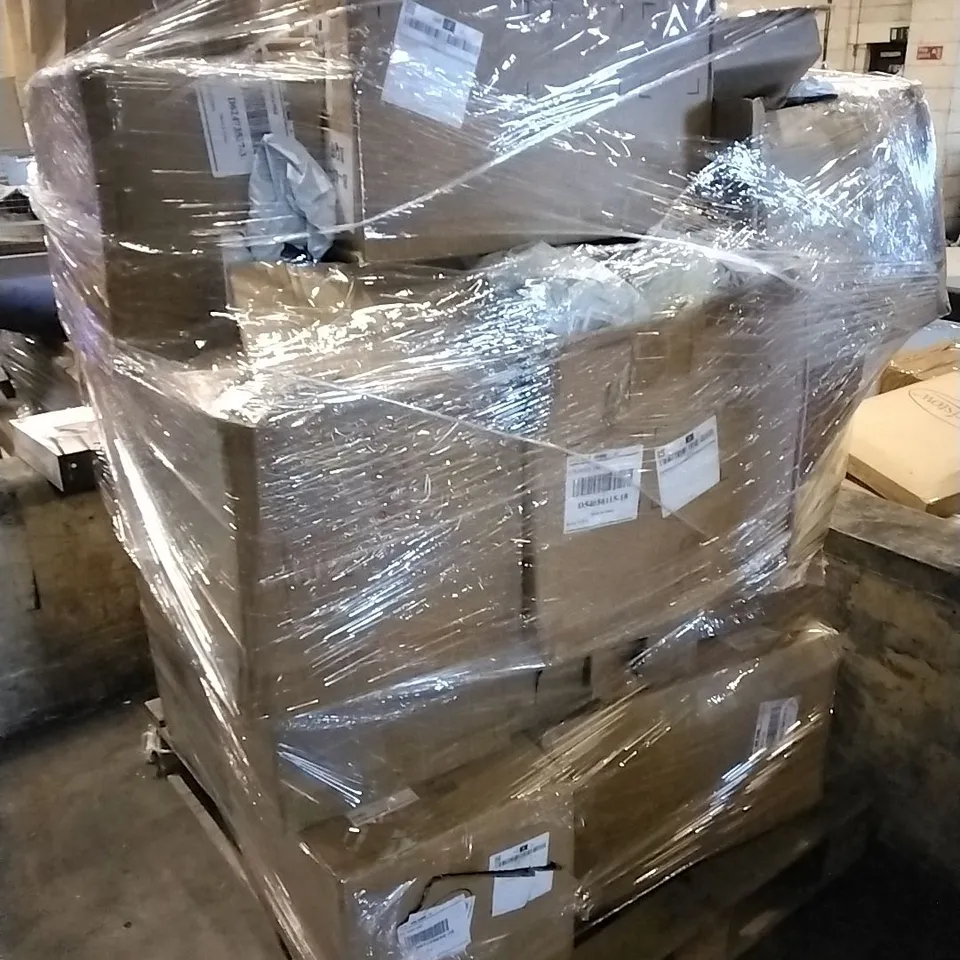 PALLET OF HOUSEHOLD ITEMS TO INCLUDE HAND HELD VACUUM CLEANER, INTENSE PULSED LIGHT WRINKLES REDUCING INSTRUMENT, MINI DESKTOP RANGE HOOD, DIGITAL TRAIL CAMERA AND OTHER ASSORTED ITEMS...