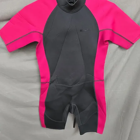 MOUNTAIN WAREHOUSE SHORTY WOMENS WETSUIT IN BLACK/PINK SIZE 12/14