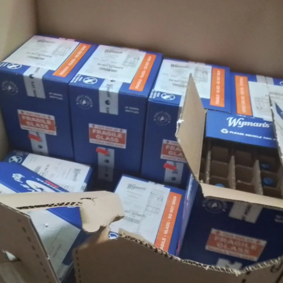 PALLET CONTAINING A LARGE QUANTITY OF WYMANS WILD BLUEBERRY JUICE