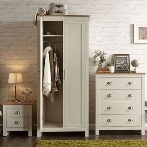 BOXED GFW LANCASTER CREAM 3 PIECE BEDROOM FURNITURE SET (4 BOXES)