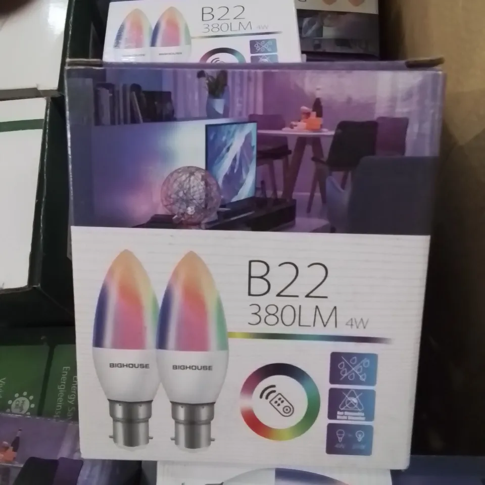 LARGE BOX CONTAINING ASSORTED LIGHT BULBS ECT.