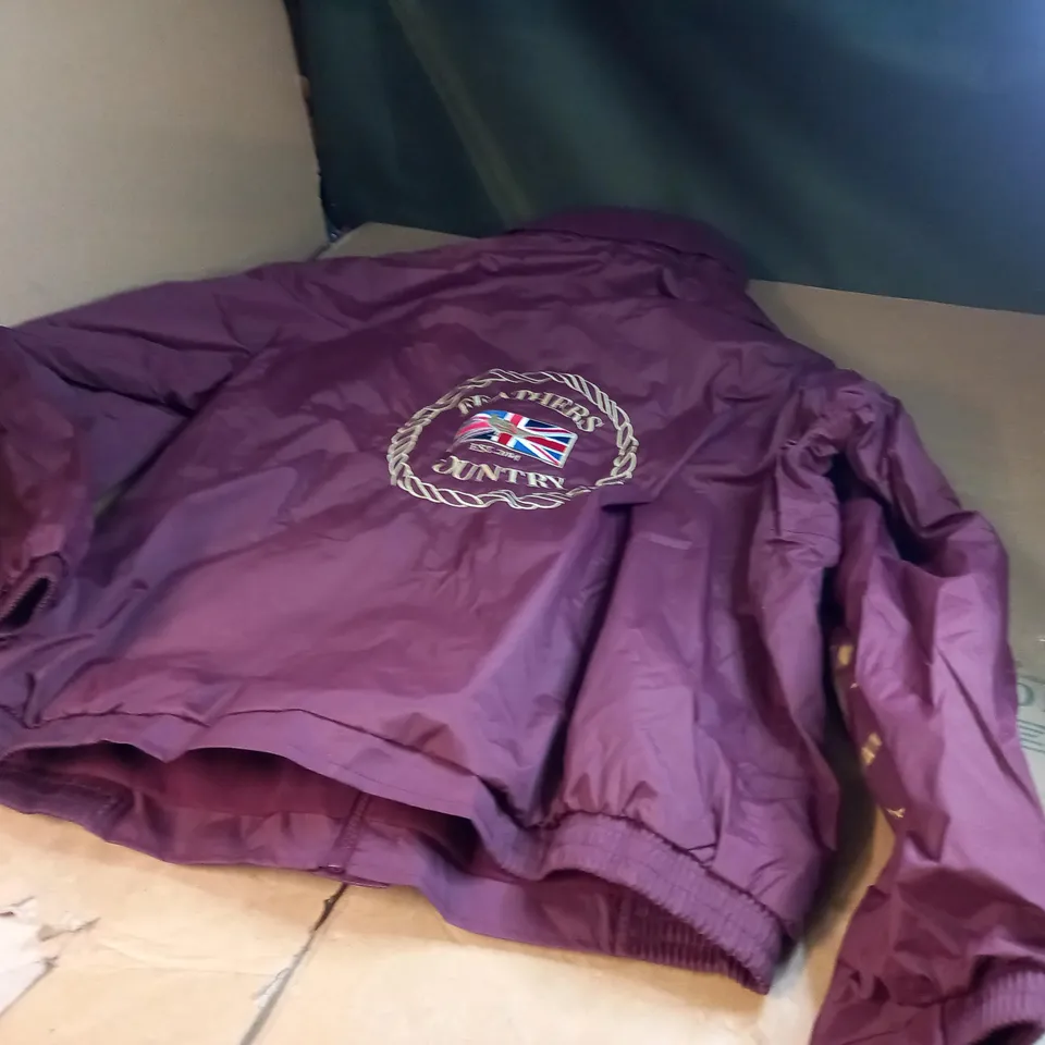 BERGUNDY FEATHERS COUNTRY JACKET XXL