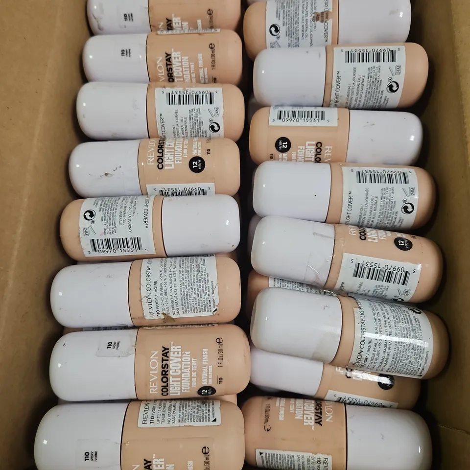 LOT OF APPROXIMATELY 70 REVLON COLOURSTAY LIGHT COVER 30ML FOUNDATIONS - 110 IVORY