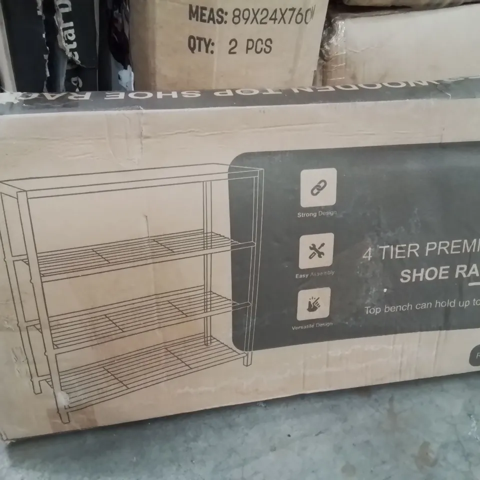 BOXED 4 TIER PREMIUM SHOE RACK