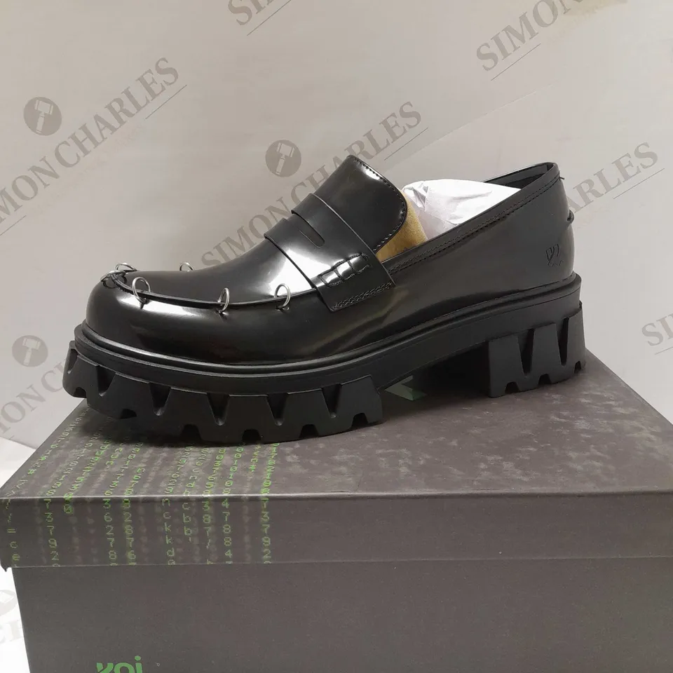 KOI GENSAI CYBER PUNK LOAFERS, BLACK - SIZE 8