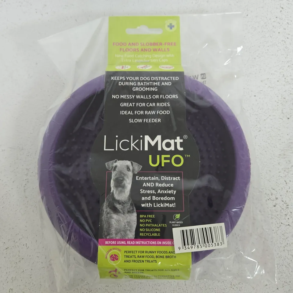 LICKIMAT UFO PURPLE FEEDING TRAY
