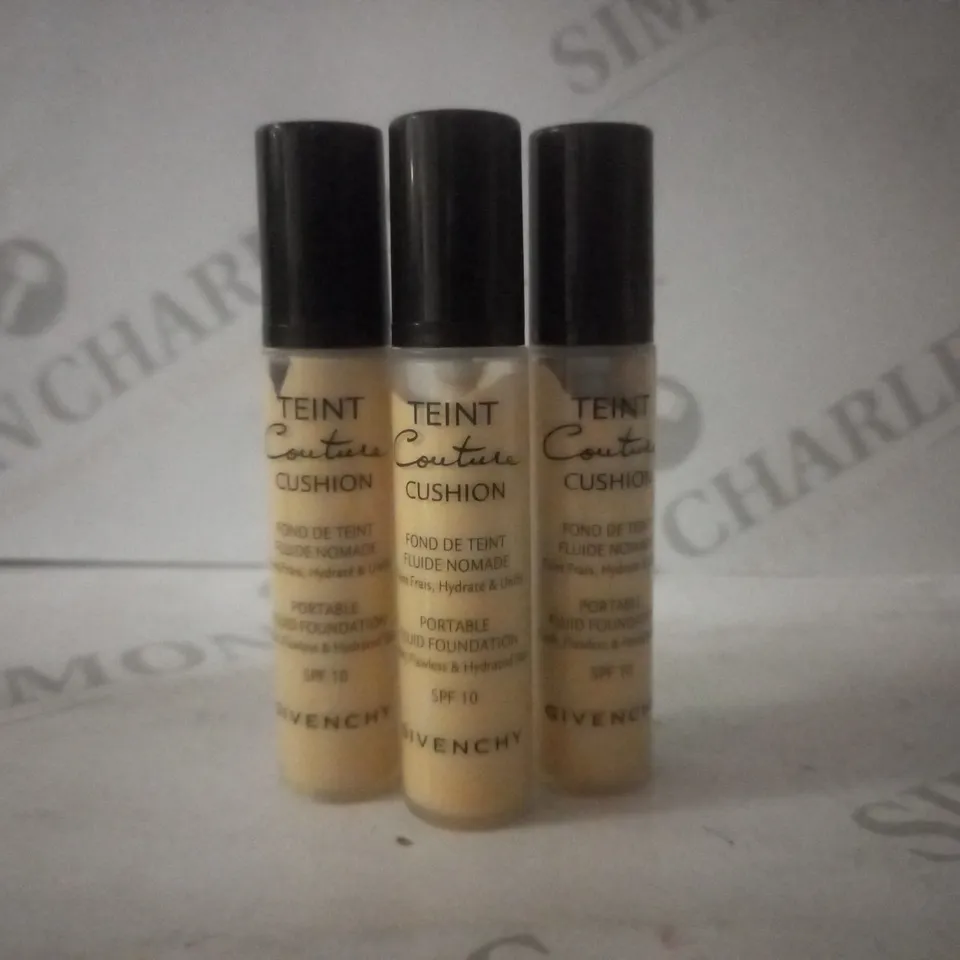 BOX OF APPROX 10 X 10G GIVENCHY COUTURE CUSHION FLUID FOUNDATION TESTERS #1 FRESH PORCELAIN 