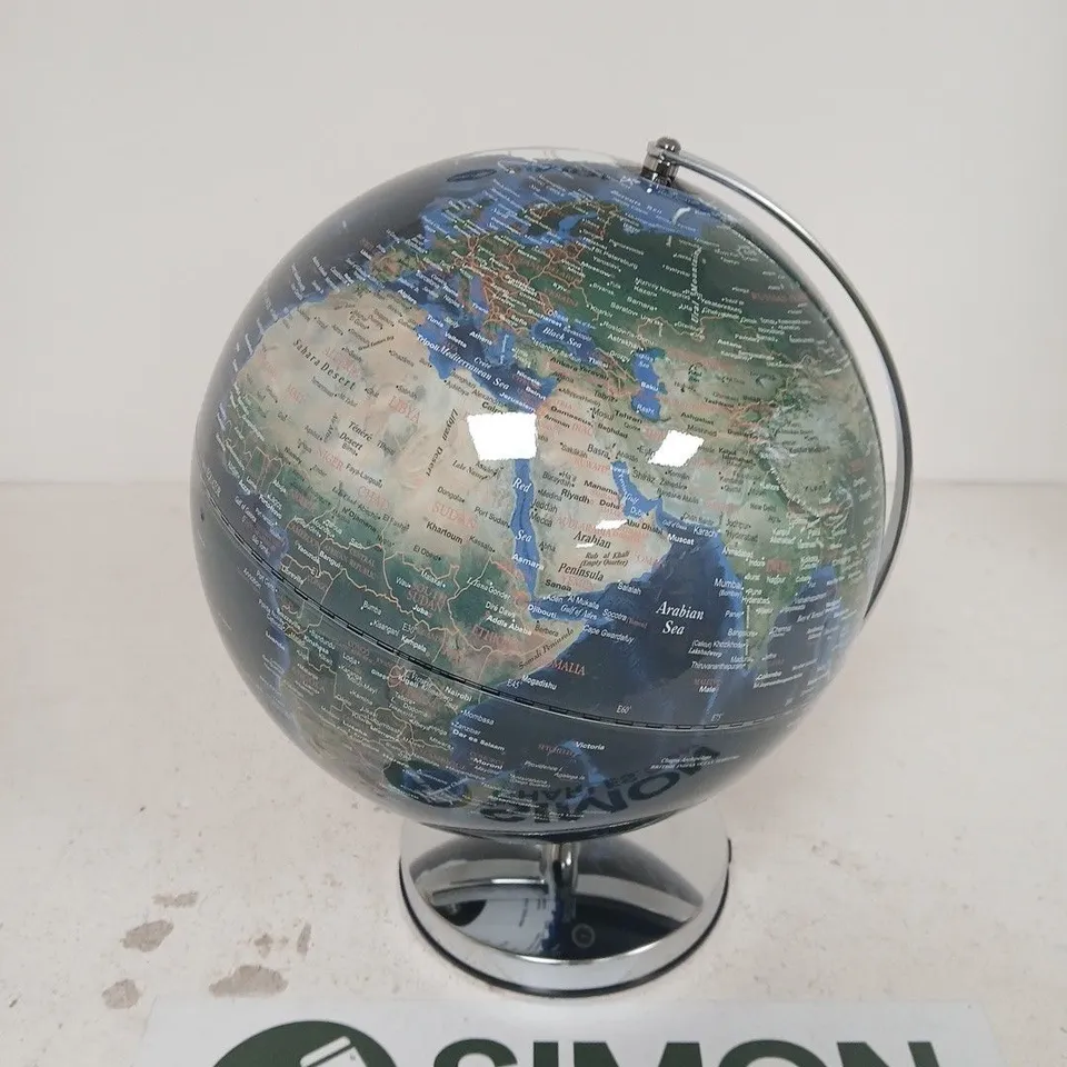 GENTLEMEN'S HARDWARE 12-INCH CITY LIGHTS GLOBE ON STAND